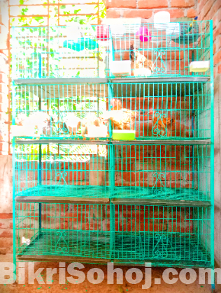 মুরগি কবুতরের ৮খোপের খাচা